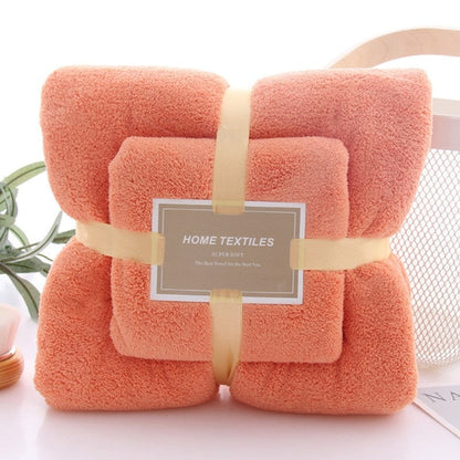Coral Fleece 2‑Piece Bath Towel Set
