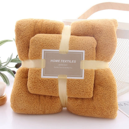 Coral Fleece 2‑Piece Bath Towel Set