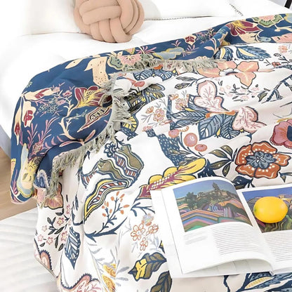 Eden Floral Reversible Throw Blanket